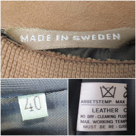 VINTAGE Suede Tan Leathers Trench Coat Swedish x Roetan x Vaca  40 US 10 - Picture 10 of 14